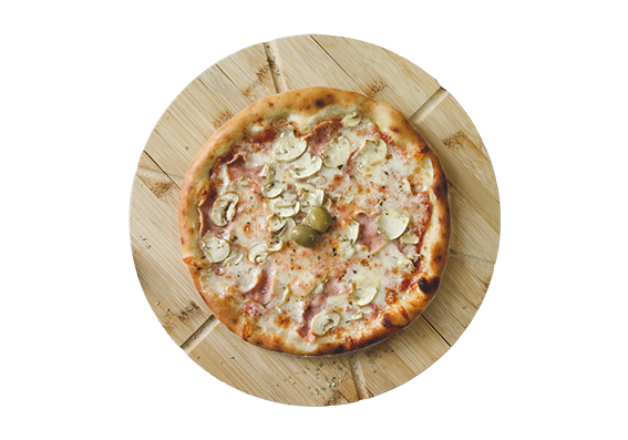 Capricciosa 28cm - šunka, kačkavalj, šampinjoni, pelat, origano i masline